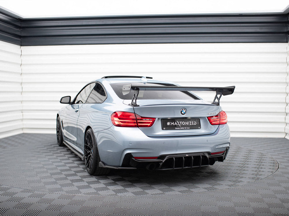 Maxton Design Carbon Spoiler With External Brackets Uprights BMW 4 F32 / 4 F32 M-Pack Coupe