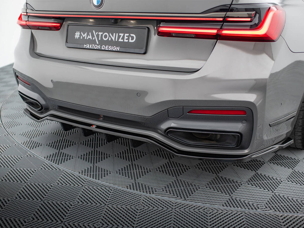 Maxton Design Rear Splitter (Vertical Bars) V.2 BMW 7 M-Pack G11 / G12 Facelift