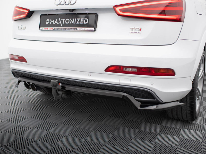 Maxton Design Rear Splitter (Vertical Bars) Audi Q3 S-Line 8U