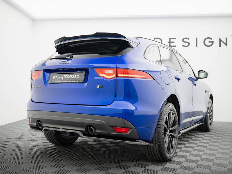 Maxton Design Central Rear Splitter (Vertical Bars) Jaguar F-Pace R-Sport Mk1