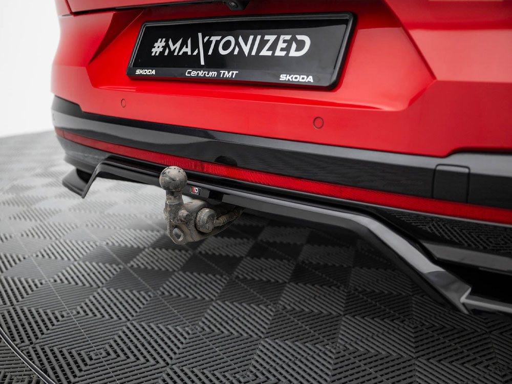 Maxton Design Rear Splitter (Vertical Bars) Skoda Enyaq Coupe iV
