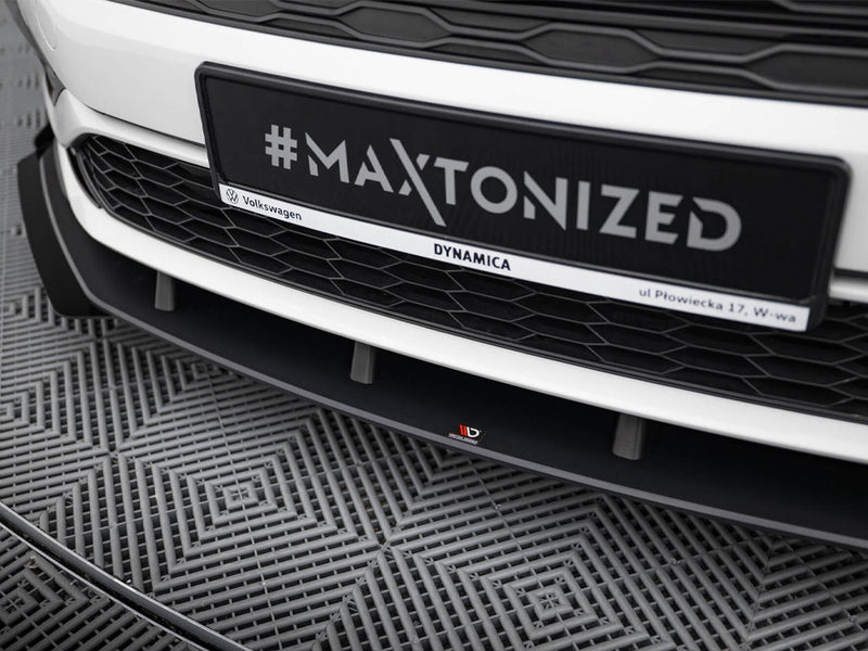 Maxton Design Street PRO Front Splitter + Flaps Volkswagen Jetta GLI Mk7
