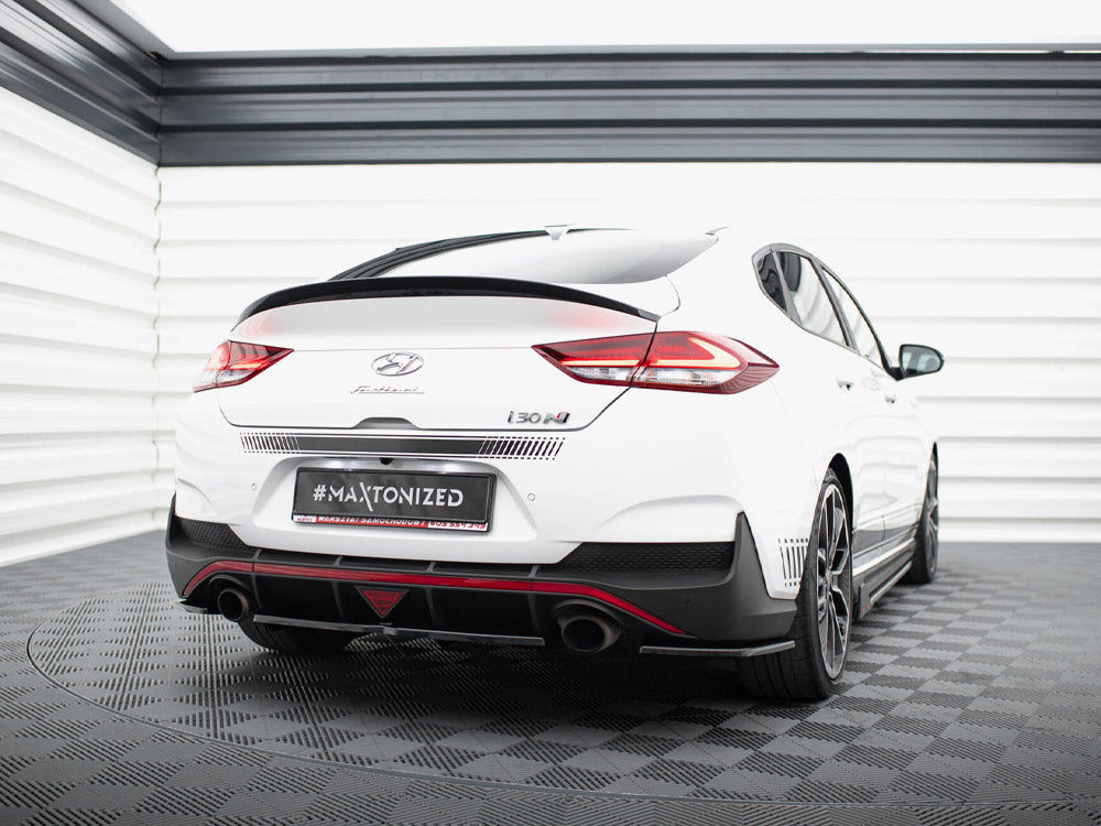 Maxton Design Central Rear Splitter (Vertical Bars) Hyundai I30 Mk3 N Fastback