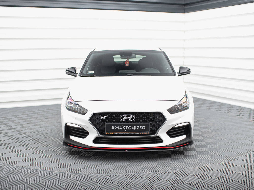 Maxton Design Street PRO Front Splitter Hyundai I30 N Mk3 Hatchback / Fastback - Black-Red