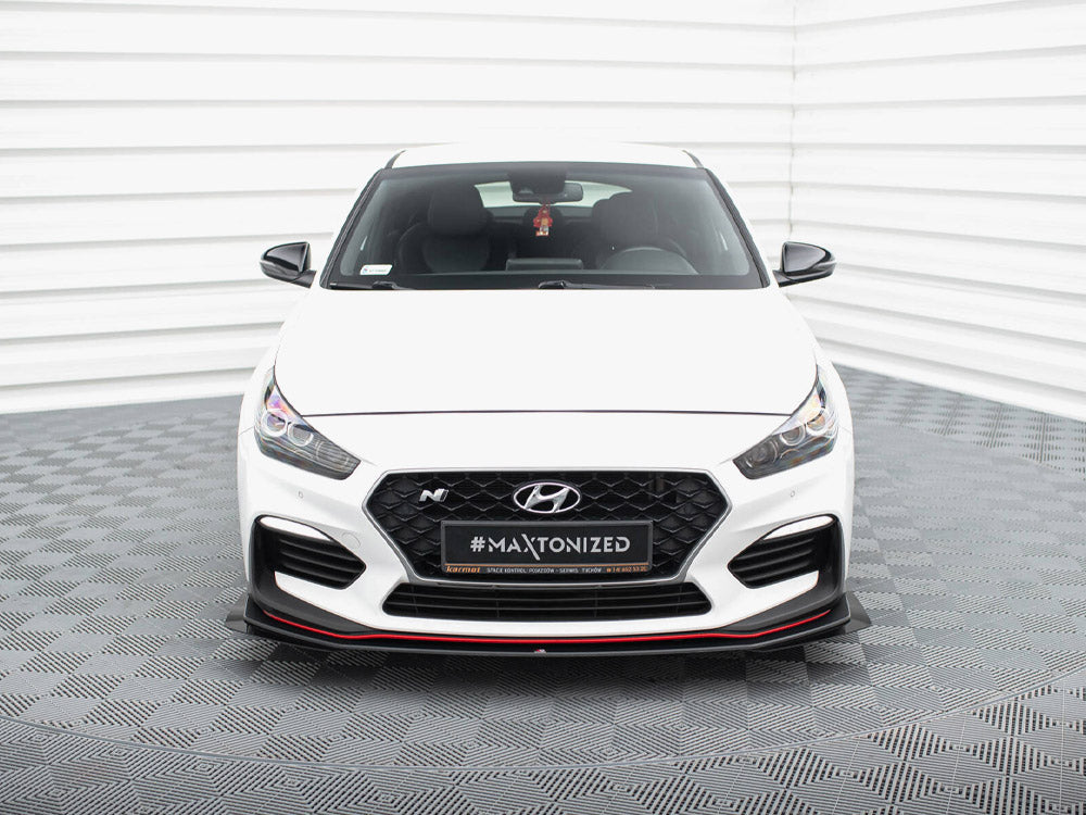 Maxton Design Street PRO Front Splitter + Flaps Hyundai I30 N Mk3 Hatchback / Fastback