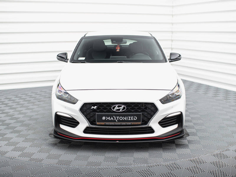 Maxton Design Street PRO Front Splitter + Flaps Hyundai I30 N Mk3 Hatchback / Fastback