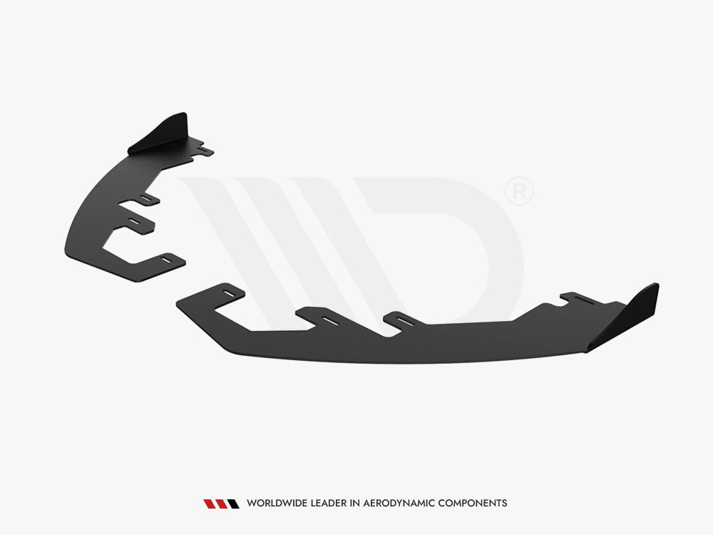 Maxton Design Street PRO Front Splitter + Flaps Ford Fiesta Mk8 ST / ST-Line