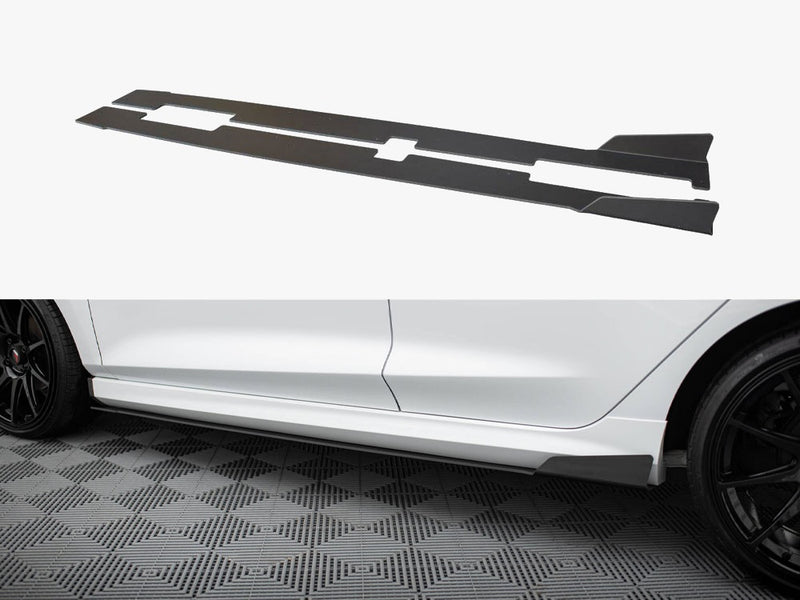 Maxton Design Racing Side Skirts Diffusers V.1 Ford Fiesta Mk8 ST / ST-Line
