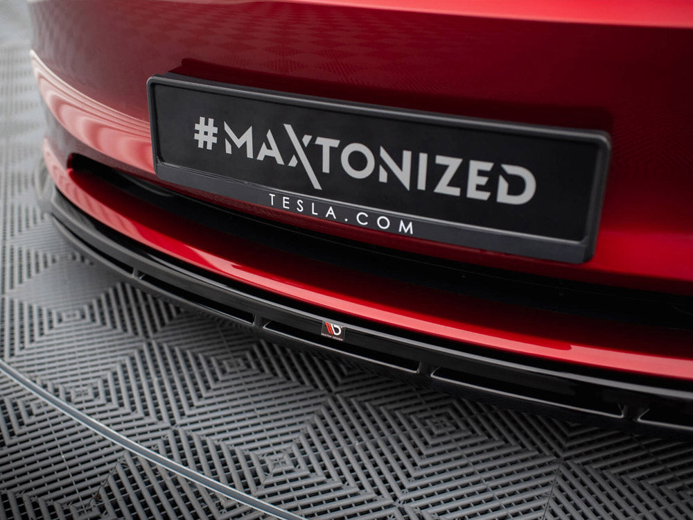 Maxton Design Front Splitter V.1 Tesla Model 3 FL Project Highland