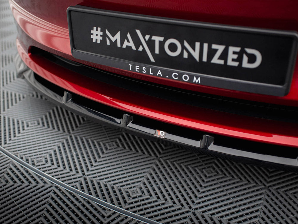 Maxton Design Front Splitter V.2 Tesla Model 3 FL Project Highland