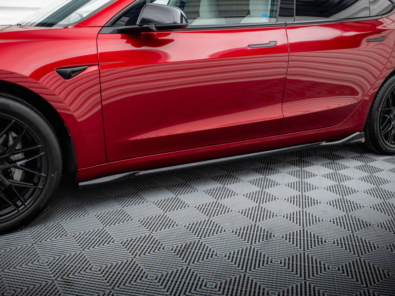 Maxton Design Side Skirts Diffusers V.1 Tesla Model 3 Mk1 / Mk1 Facelift