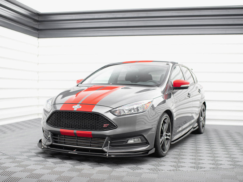 Maxton Design Hybrid Front Splitter V.2 Ford Focus ST Mk3 FL
