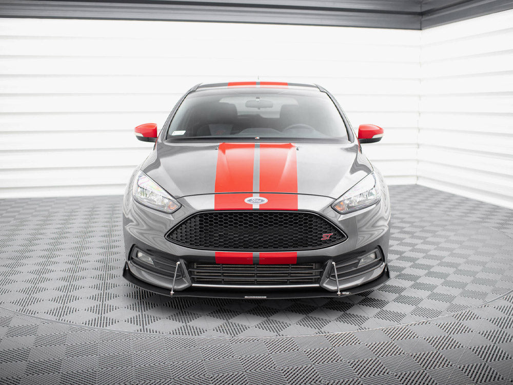 Maxton Design Racing Front Splitter V.2 Ford Focus ST Mk3 FL