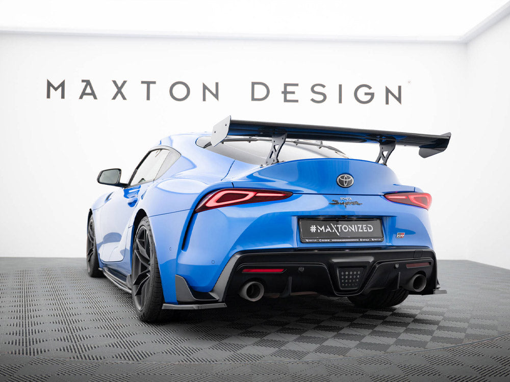 Maxton Design Carbon Spoiler With External Brackets Uprights Toyota Supra Mk5
