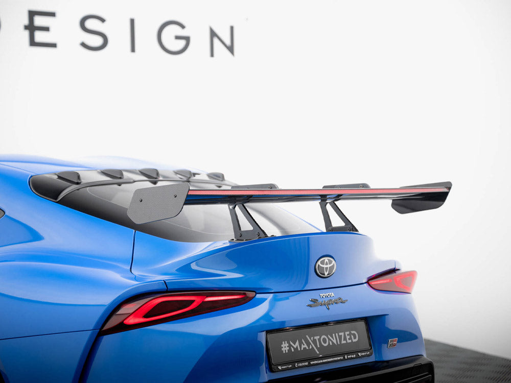 Maxton Design Carbon Spoiler With Upper Swan Mounting + LED Toyota Supra Mk5