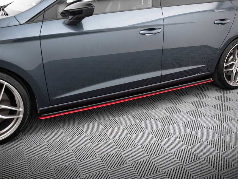 Maxton Design Side Skirts Diffusers V.3 Seat Leon Mk3 Cupra / FR Facelift