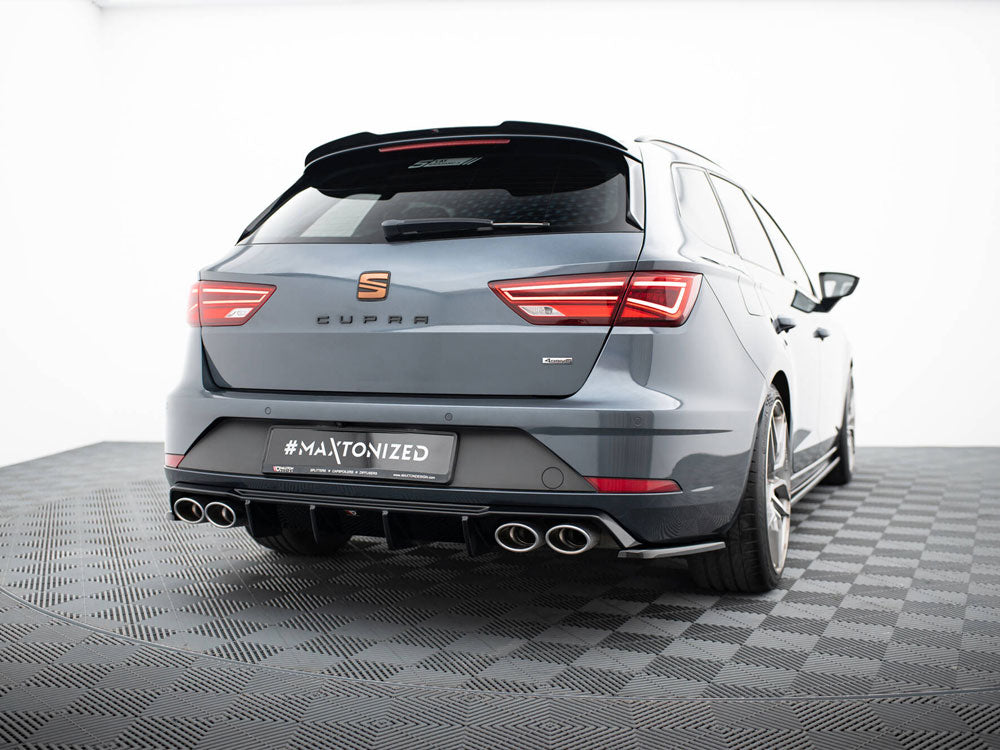Maxton Design Rear Side Splitters V.2 Seat Leon Cupra Mk3 FL Sportstourer - Textured