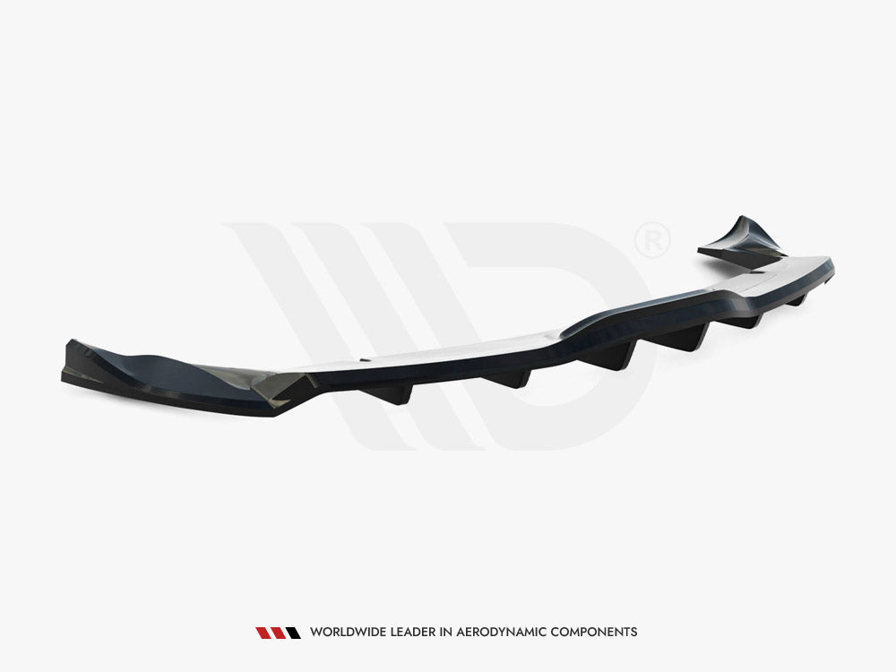 Maxton Design Rear Splitter (Vertical Bars) V.2 Tesla Model X Mk1 Facelift