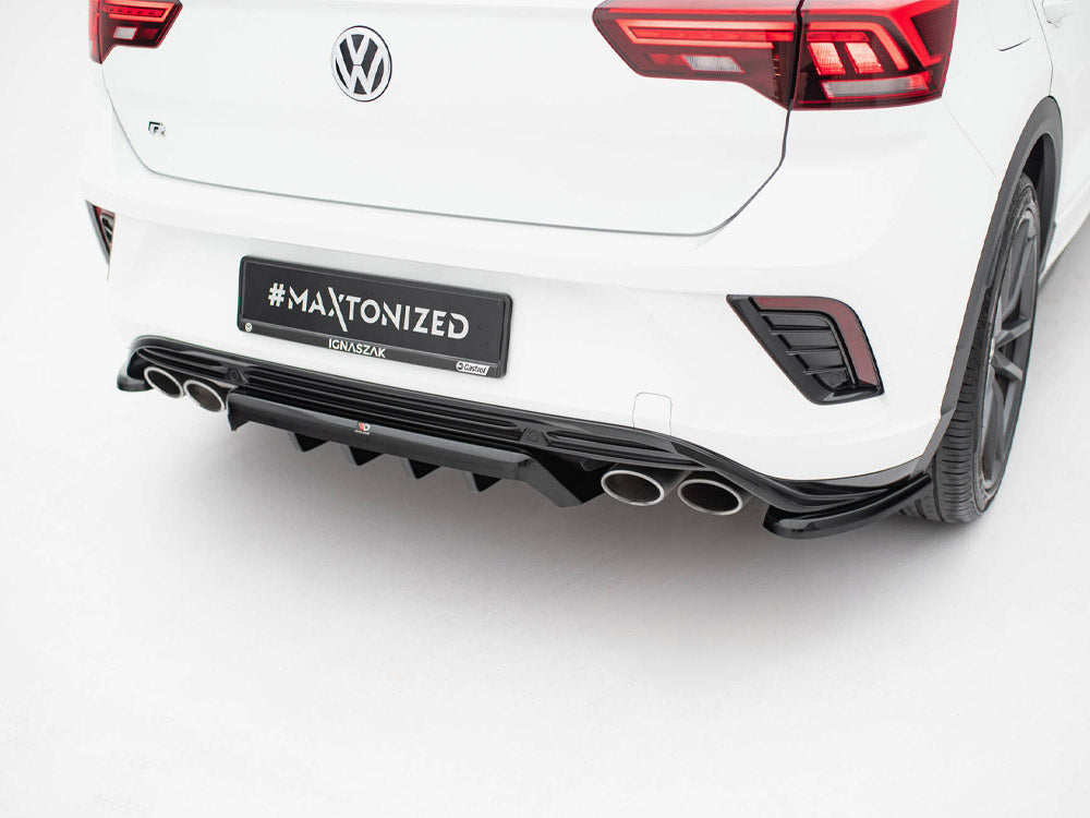 Maxton Design Central Rear Splitter (Vertical Bars) Volkswagen T-Roc R Mk1