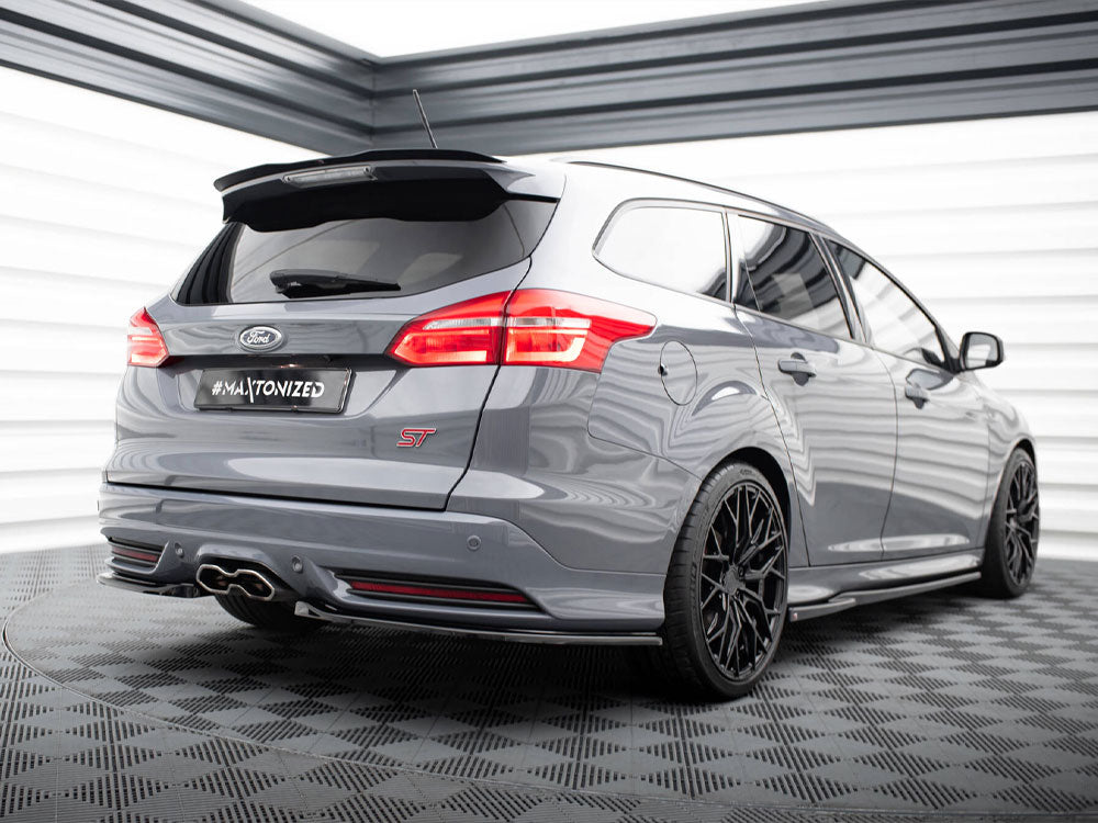 Maxton Design Rear Side Splitters Ford Focus ST Mk3 Estate - Textured