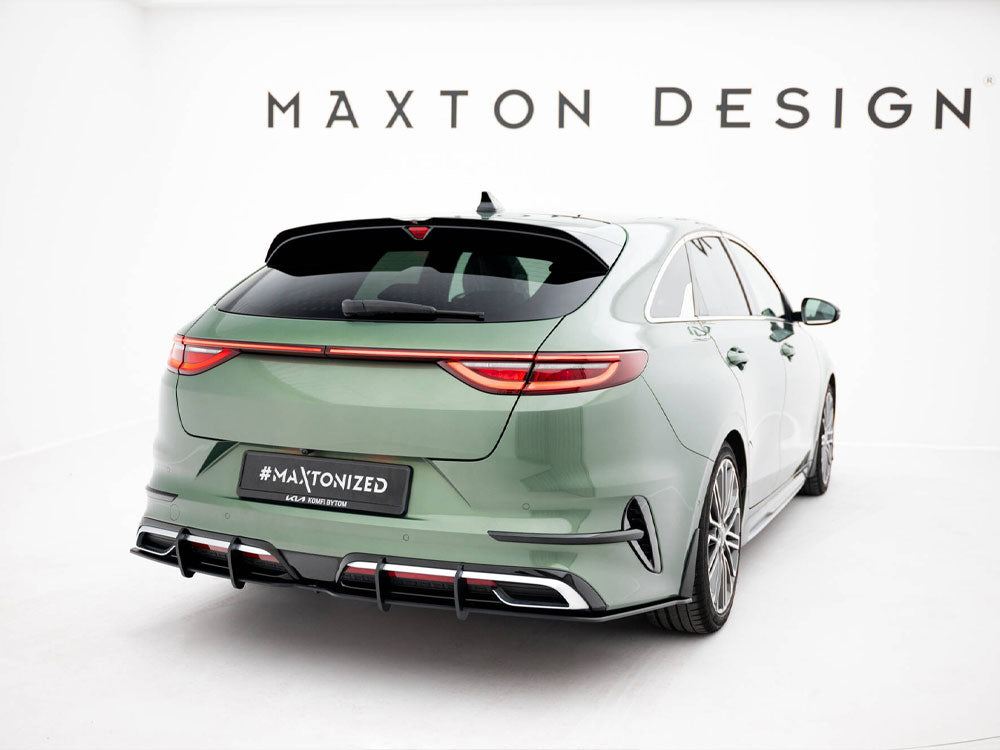 Maxton Design Rear Splitter (Vertical Bars) Kia Proceed GT-Line Mk1 Facelift