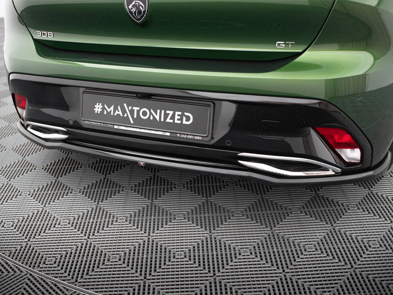Maxton Design Rear Splitter (Vertical Bars) Peugeot 308 Hatchback Mk3