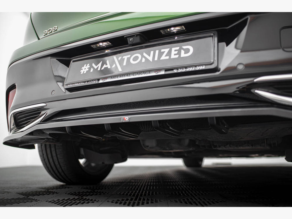 Maxton Design Rear Splitter (Vertical Bars) Peugeot 308 Hatchback Mk3