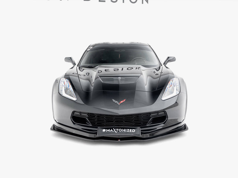 Maxton Design Front Splitter V.1 Chevrolet Corvette C7 - Carbon Look