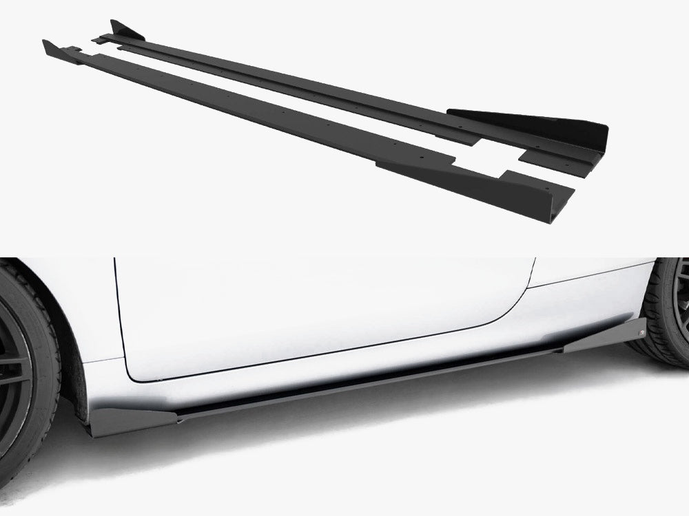 Maxton Design Street PRO Side Skirts Diffusers + Flaps Audi TT S / TT S-Line 8J Facelift