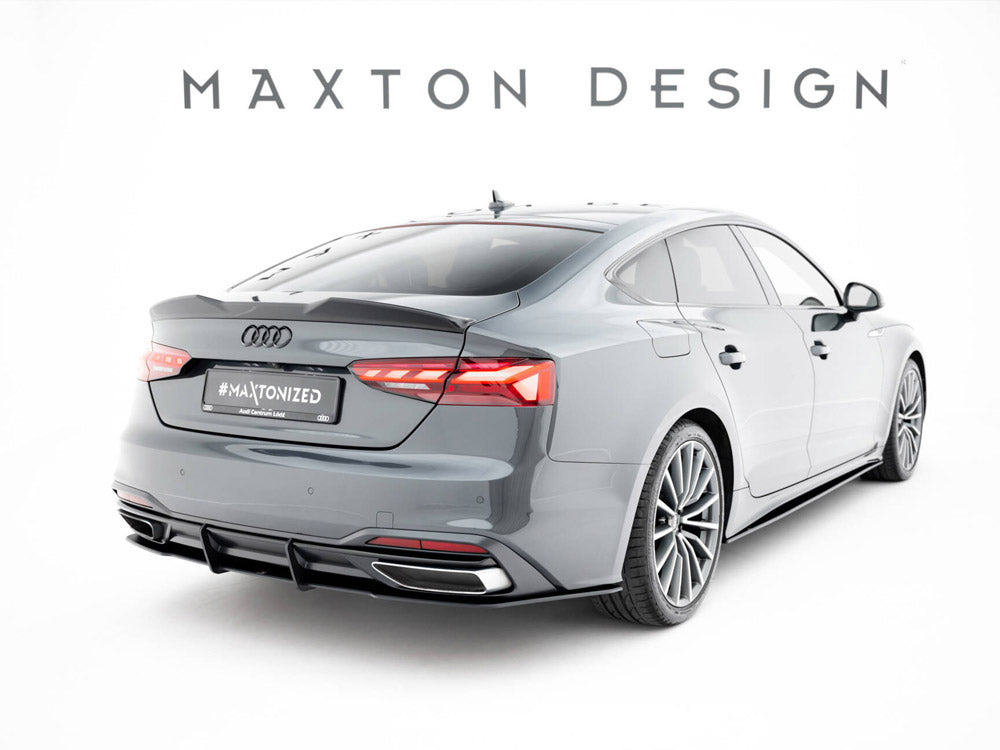 Maxton Design Street PRO Rear Diffuser Audi A5 F5 Facelift - Black-Red