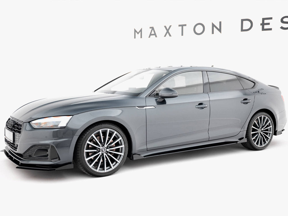 Maxton Design Street PRO Side Skirts Diffusers + Flaps Audi A5 Sportback F5 Facelift