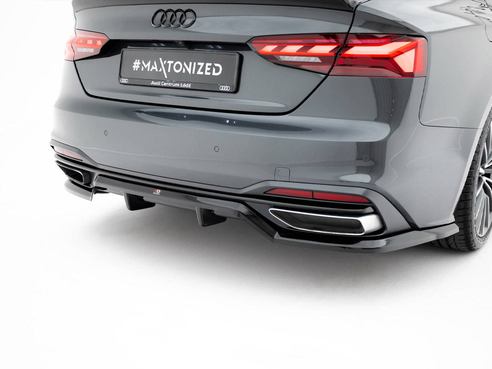 Maxton Design Rear Splitter (Vertical Bars) Audi A5 F5 Facelift