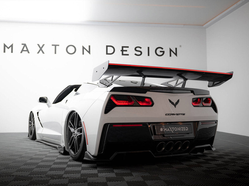 Maxton Design Carbon Spoiler With Upper Swan Mounting + LED Chevrolet Corvette Stingray / Grand Sport C7