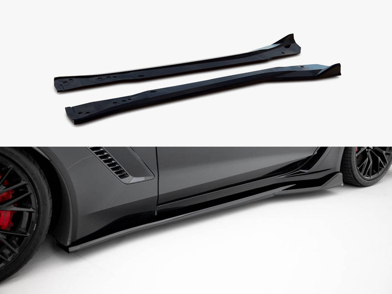 Maxton Design Side Skirts Diffusers Chevrolet Corvette Z06 C7
