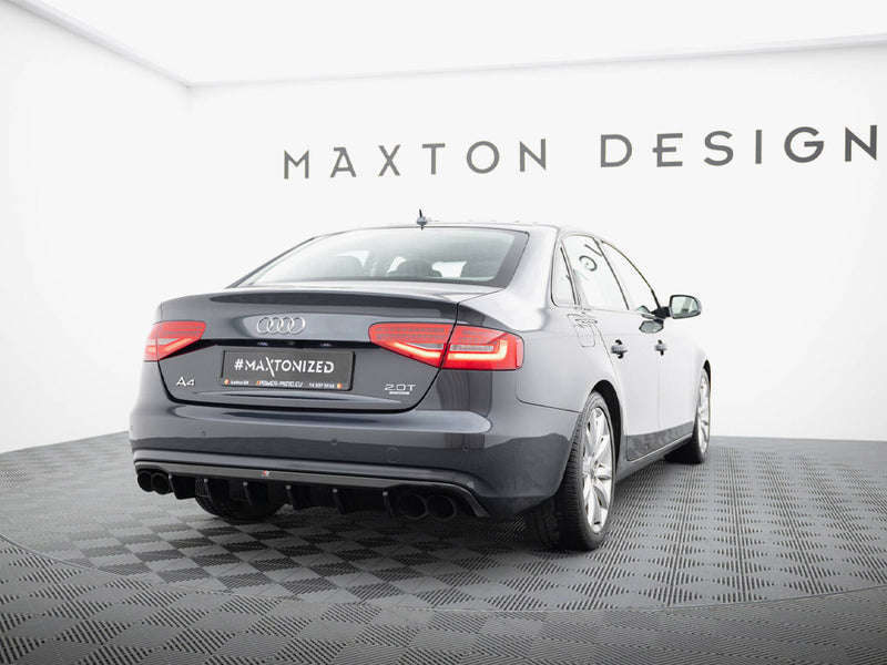 Maxton Design Rear Valance Audi A4 B8 Facelift (Version with dual exhausts on both sides)