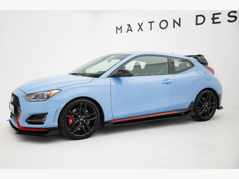 Maxton Design Street PRO Side Skirts Diffusers + Flaps Hyundai Veloster N Mk2