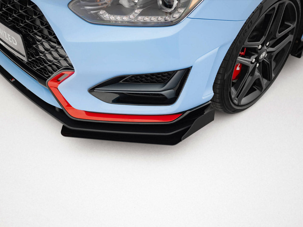 Maxton Design Street PRO Front Splitter + Flaps Hyundai Veloster N Mk2