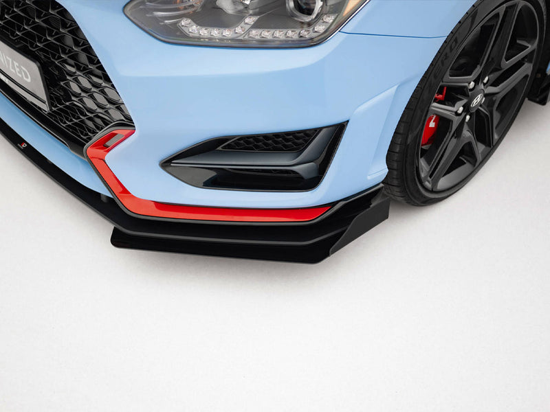 Maxton Design Street PRO Front Splitter + Flaps Hyundai Veloster N Mk2