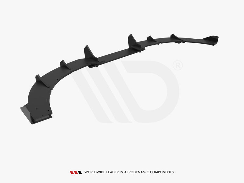 Maxton Design Street PRO Rear Diffuser + Flaps Ford Focus ST Mk3 Facelift - Black-Red