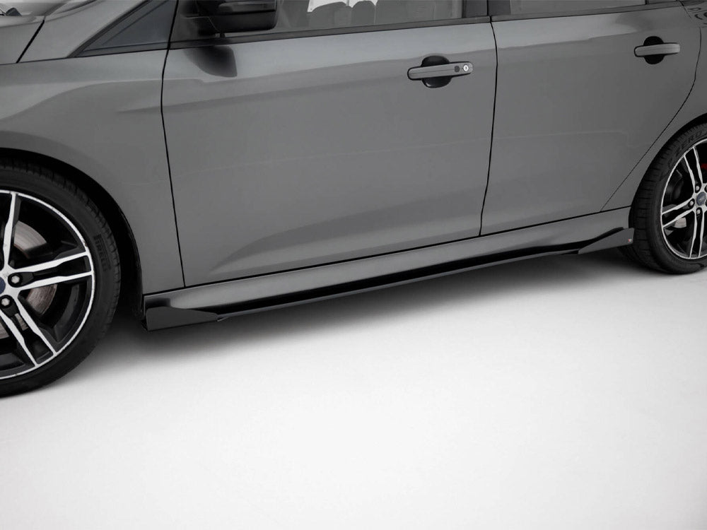 Maxton Design Street PRO Side Skirts Diffusers + Flaps Ford Focus ST Mk3 Facelift