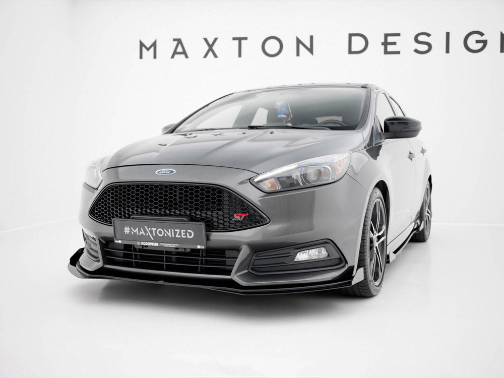 Maxton Design Street PRO Front Splitter + Flaps Ford Focus ST Mk3 Facelift