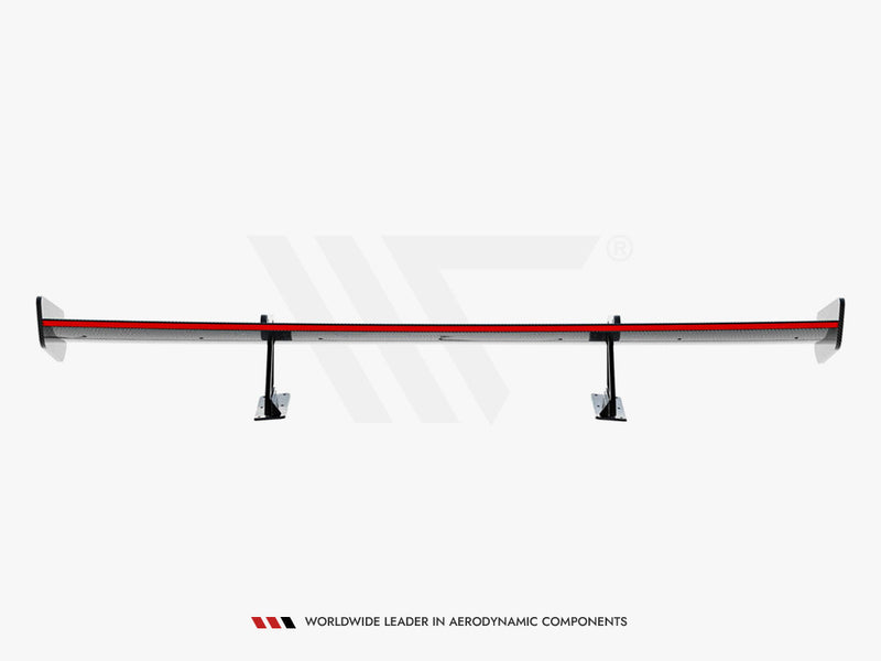 Maxton Design Carbon Spoiler With Upper Swan Mounting + LED Mercedes-Benz CLA Coupe C118 / C118 Facelift