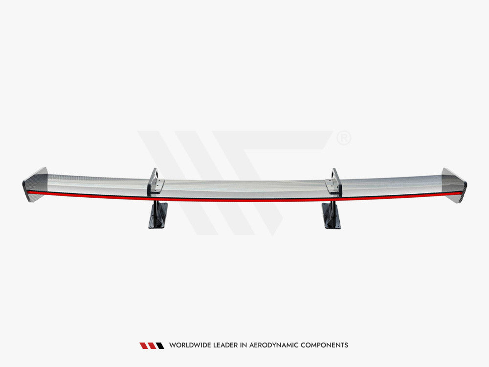 Maxton Design Carbon Spoiler With Upper Swan Mounting + LED Mercedes-Benz CLA Coupe C118 / C118 Facelift