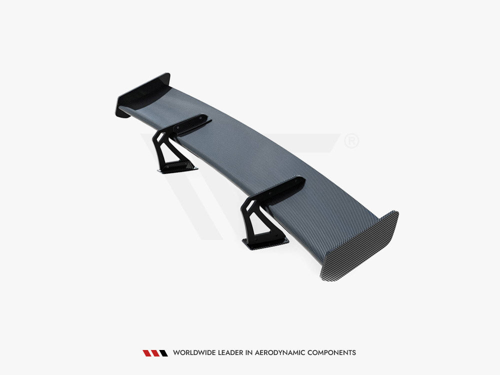 Maxton Design Carbon Spoiler With Upper Swan Mounting + LED Mercedes-Benz CLA Coupe C118 / C118 Facelift