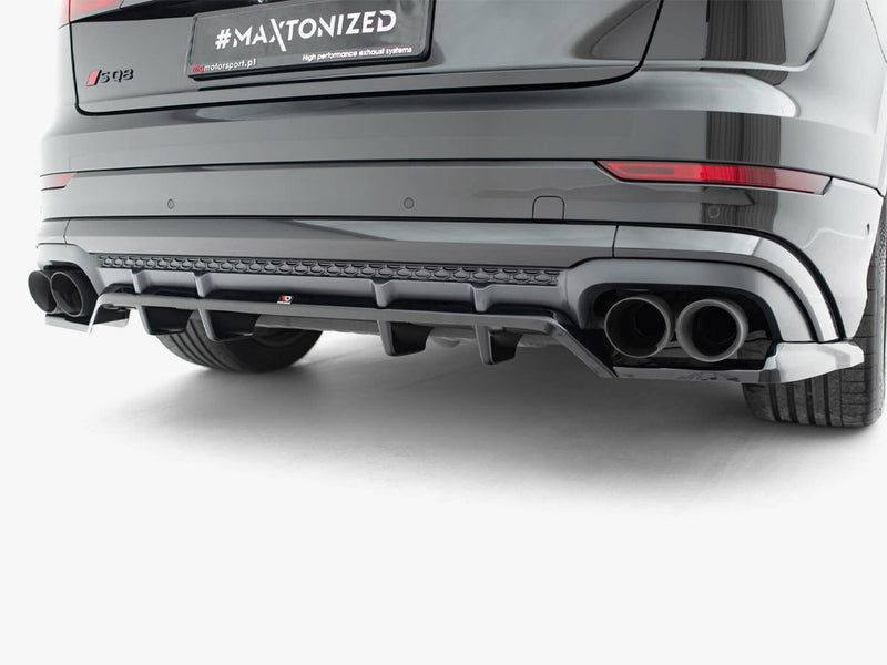 Maxton Design Rear Splitter (Vertical Bars) V.2 Audi SQ8 / Q8 S-Line Mk1 Facelift
