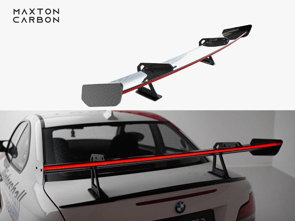 Maxton Design Carbon Spoiler With Upper Swan Mounting + LED BMW 1 M E82