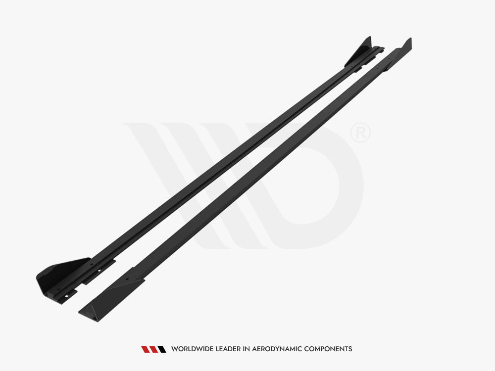 Maxton Design Street PRO Side Skirts Diffusers + Flaps Volkswagen Polo GTI Mk6 Facelift