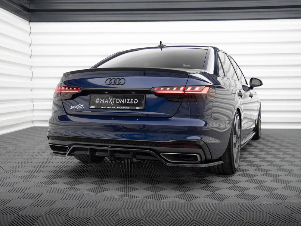 Maxton Design Rear Splitter (Vertical Bars) V.2 Audi A4 S-Line B9 Facelift