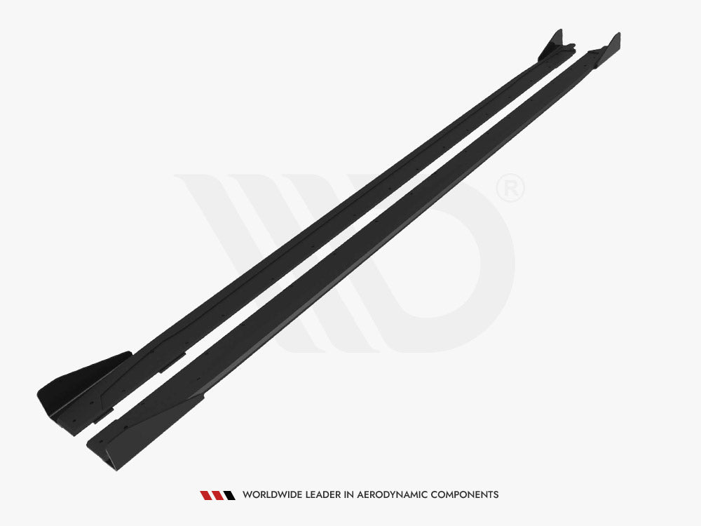Maxton Design Street PRO Side Skirts Diffusers + Flaps Audi S3 Sportback / A3 S-Line Sportback 8Y Facelift