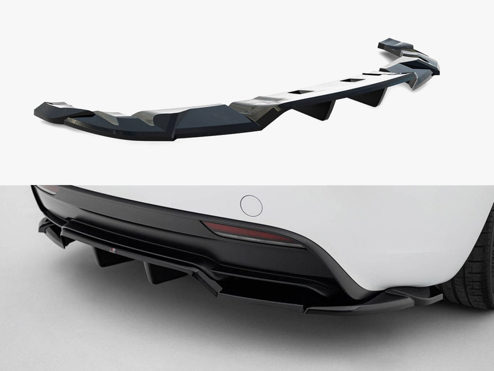 Maxton Design Rear Splitter (Vertical Bars) V.2 Tesla Model 3 Performance Mk1 Facelift